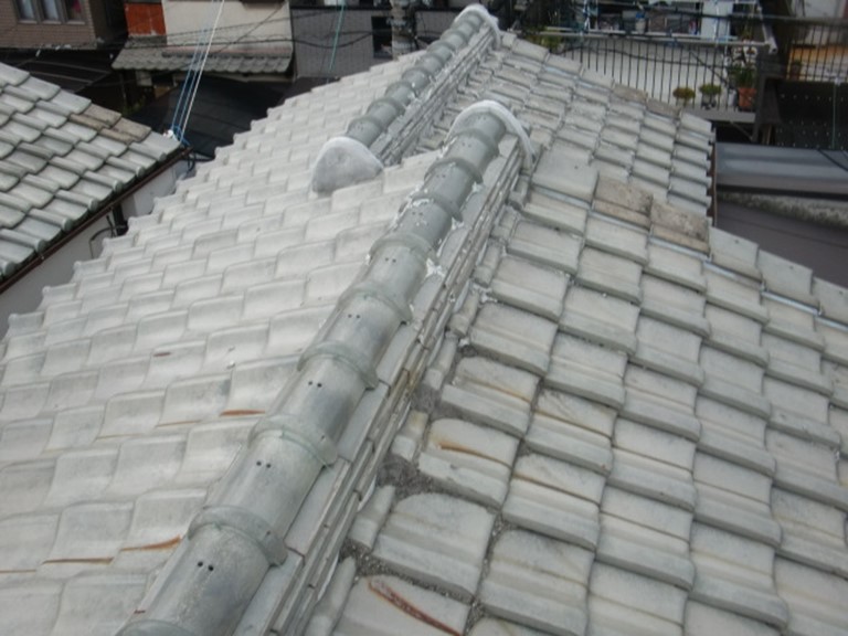 忠岡町で台風被害による雨漏り修繕工事工事前