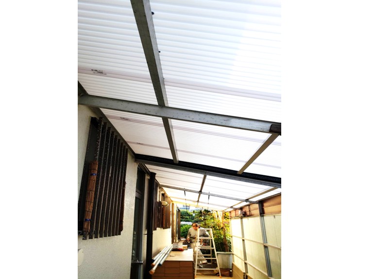 高石市テラス屋根工事後