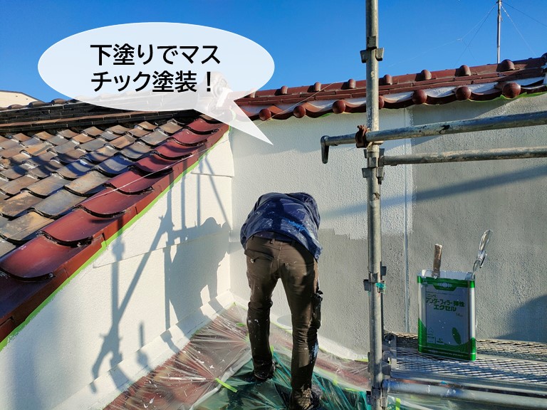 忠岡町の外壁をマスチック塗装します！