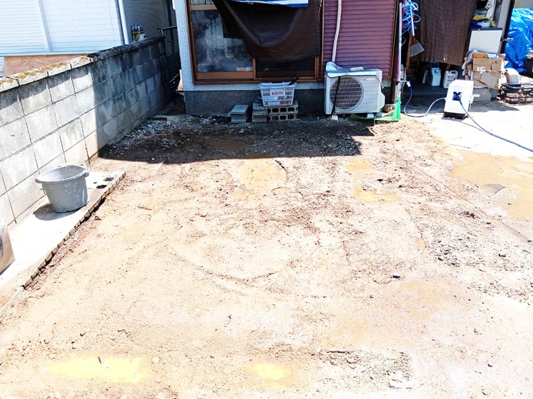 貝塚市物置小屋解体後