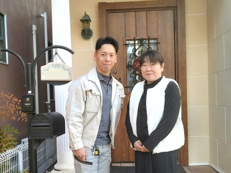 泉南市にてインターホン交換工事をしたH様の声