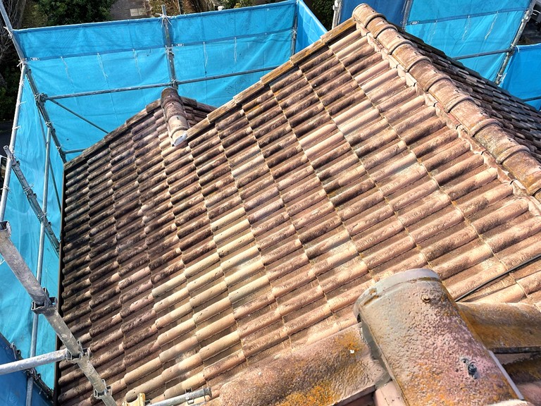 泉南市屋根塗装工事前