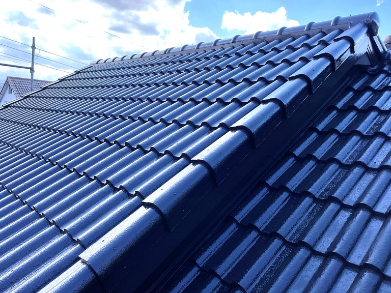 泉南市屋根塗装工事後