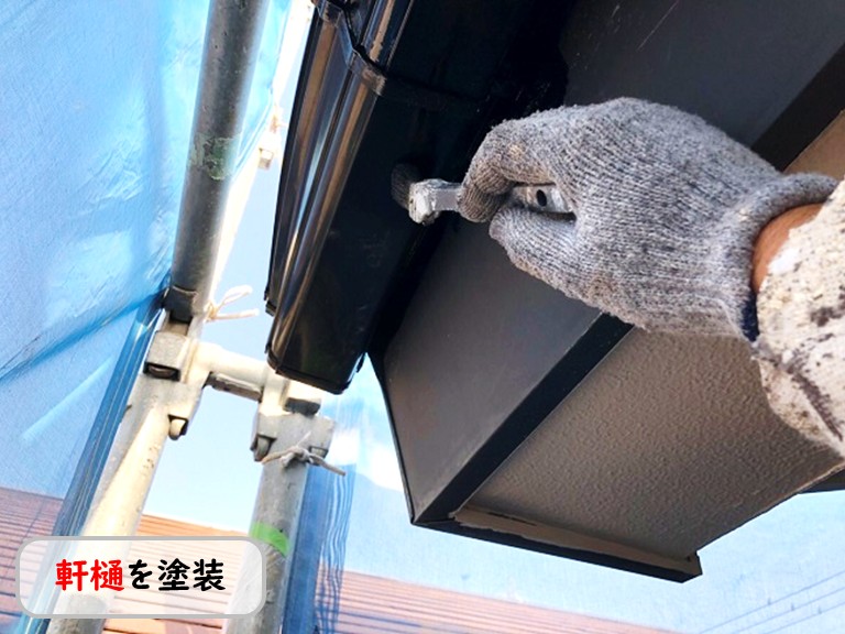 泉南市軒樋を塗装