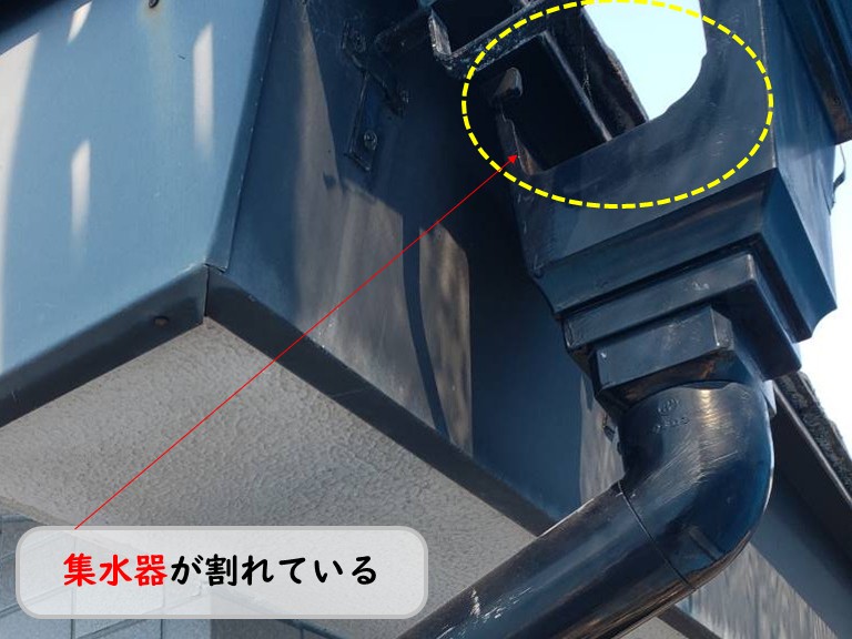 泉南市集水器割れ