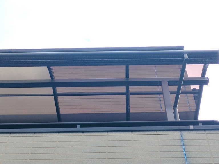 泉大津市台風被害テラス屋根工事後