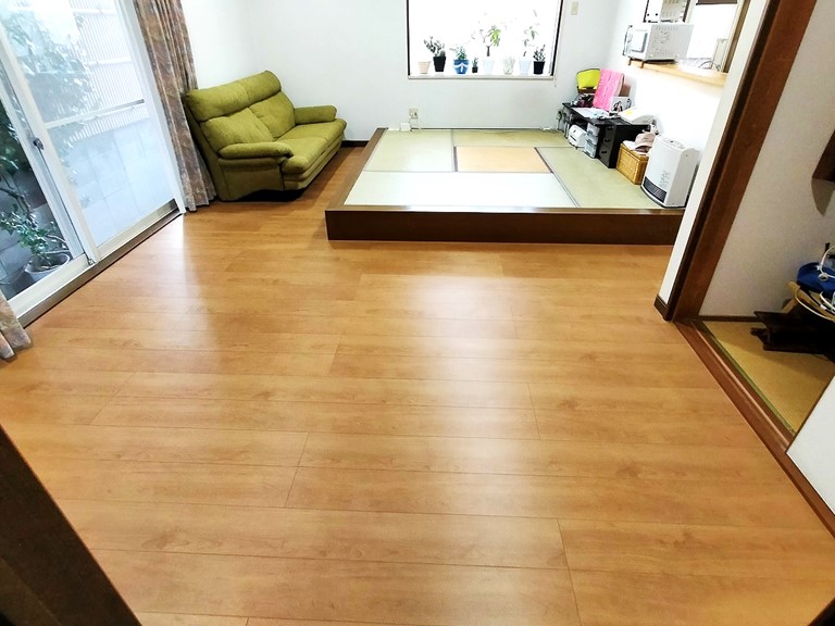 熊取町 フローリング補強工事