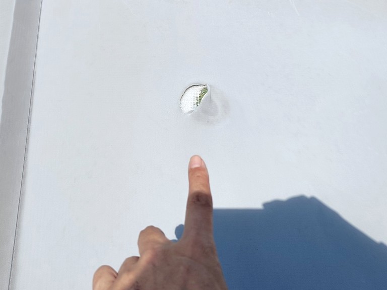 熊取町塩ビシート防水 ビフォー