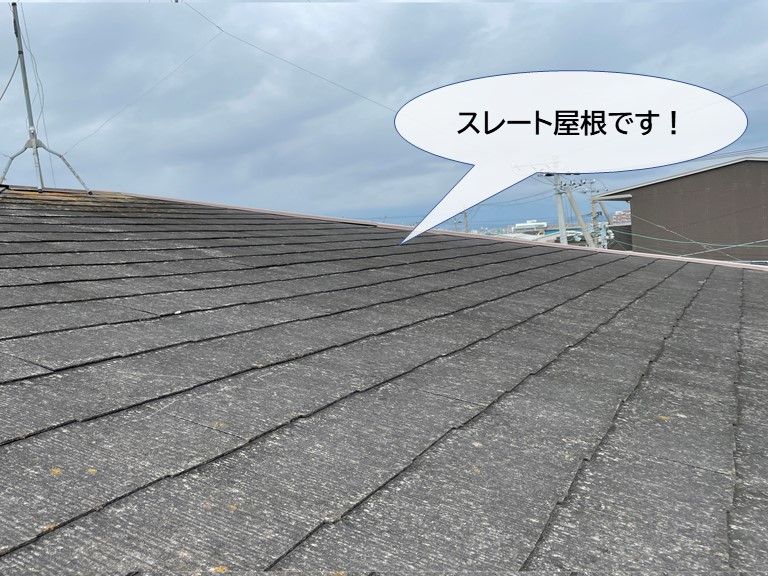 貝塚市のスレート屋根