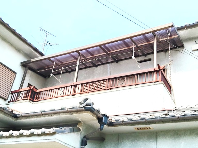 貝塚市ベランダ屋根修理後