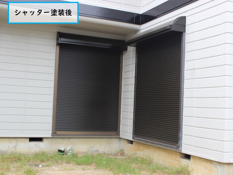 高石市でシャッター塗装後